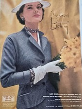 1952 Womens Harry Frechtel Suit Botany fabric she knows vintage fashion ad picture