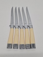 VTG Carvel Hall  Stainless Knife Set (5) Bakelite Handles picture