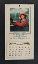 1924 antique GILMOUR, ROTHERY & CO boston ma AUTOMOBILE INSURANCE calendar picture