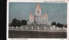 Vintage Postcard Habana Fuente Luminosa en Miramar 1921 RPPC picture
