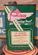 1950s FRANCISCO RACING FUEL GLOW TIN CAN  1 PINT FRANCISCO LABS LOS ANGELES CA picture