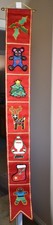 Vintage Felt Christmas Banner Hanger Calendar Year 1980 Kitschy Handmade Santa picture