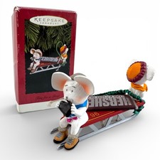 Hallmark Keepsake Ornament 1996 Hershey's Milk Chocolate Sledding Mice Time for picture