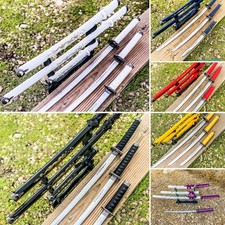 3Pc Set Japanese Samurai Ninja Katana Swords Good Quality Dragon Design 5 Colors picture