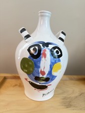 Pablo Picasso Living Face Masterpiece Editions Ceramic Vase picture