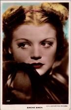 Simone Simon Real Photo Postcard 20th Century Fox Actress RPPC 1930s Glamour picture