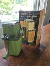 Sears Swing Away Ice Crusher Manual Hand Crank Avocado Green Retro MCM Vintage picture