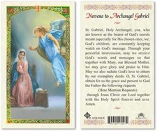 Novena to Archangel Gabriel Laminated Prayer Cards - Pack of 25 picture