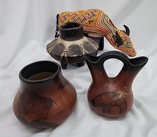 Mexican Pottery Lot Of 4 Pieces Vintage or older Collectible Read Description picture