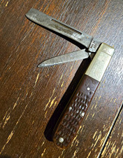 Case XX Vintage Original 2-Blade Pen Pocketknife Carbon Steel Brown Bone picture