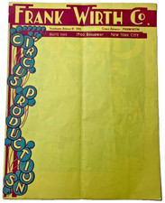 1931 Frank Wirth Co Circus Advertisement Pitch Sheet Booklet Rare Shriners - L2B picture