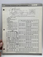 1963 THE WHITE MOTOR COMPANY 1500 CHASSIS DIAGRAM AND DIMENSIONS & OPTIONS picture