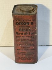Vintage Dixon's Jersey CIty NJ Pure Flake Graphite Tin Farmhouse Adverting picture