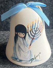 Vintage 1993 DeGrazia Annual Bell Hanukkah Ornament LIMITED EDITION Signed picture