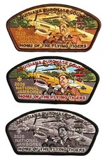 BSA LOUISIANA PURCHASE OA 254 2026 JAMBOREE 3-PATCH JSP WWII USAF P-151 100 MADE picture