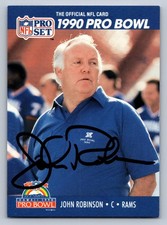 John Robinson Autographed 1990 Pro Bowl NFL Pro Set Card #426 Rams Coach picture