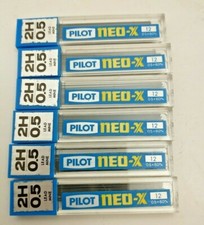 Pilot NEO-X PL-5 Black Pencil Lead .05x60mm 2H  6 Tubes of 12 Leads 72 Leads picture