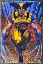1996 MARVEL FOREST WOLVERINE X-MEN large 23x35 rolled poster by GLENN FABRY picture