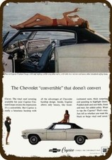1966 CHEVY CAPRICE Sexy Woman Bikini Vintage Look DECORATIVE REPLICA METAL SIGN picture