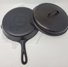 Griswold No. 8 Skillet & Lid With Circular Large Block 