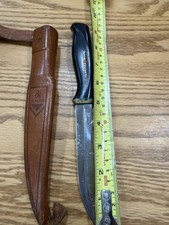 Fiskars Finland Normark SS Fish Knife with Sheath - Made In Finland 1967 picture