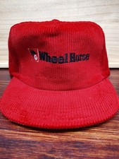 Vintage Toro Wheel Horse Lawn Tractor Advertising Red Corduroy Hat NOS picture