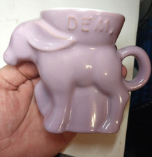 1983 FRANKOMA POTTERY LAVENDER DEMOCRAT DONKEY COFFEE MUG,  picture
