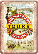 Vintage Caledonian Railway Travel Poster Retro Look Sign T1871 picture