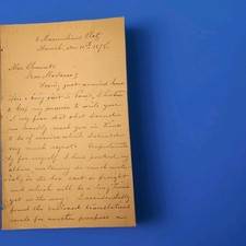 1876 David Dalhoff Neal ALS to Clara Erskine Clement Art Historian Munich Notes picture