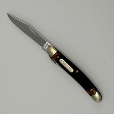 Schrade Old Timer 18OT Mighty Mite Liner Lock Folding Pocket Knife Brown Sawcut picture