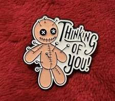 THINKING OF YOU enamel pin - voodoo doll pins  picture