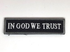 IN GOD WE TRUST Tactical Military US ARMY Hook/Loop Patch black p7-2 picture