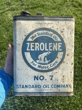 Original Zerolene No 7 Standard Oil California Motor Oil Can 1 One Gallon picture