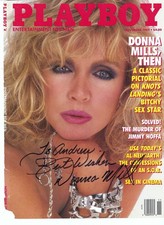 November 1989 Donna Mills Autographed Playboy Magazine Cover To Andrew picture