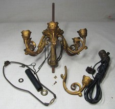ANTIQUE L.V.E. ROBERT BRONZE CANDELABRA  REPAIR / PARTS PROJECT FRANCE MADE picture