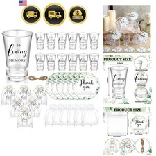 50 Sets Funeral Favors Memorial Shot Glasses in Loving Memory picture