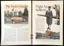 Baron Warthausen 1st around the world solo flight 1929 pictorial Hindenburg Cup picture