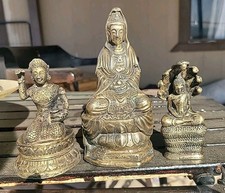 3  Buddha bronze Brass Vajrasattva Tara Kwan-Yin,Meditation Buddha,Nang Kwak picture