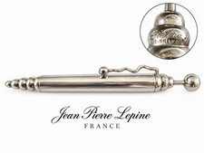 JEAN PIERRE LEPINE Zig Zag Ballpoint Pen Solid Chrome Metal Shiny Vintage picture