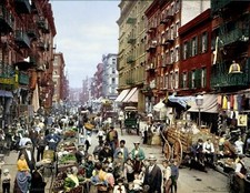 1900 Mulberry St New York City NYC USA Vintage Old Photo 8.5