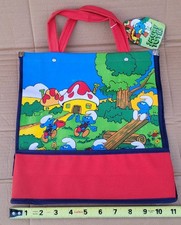 NWT Nos Vintage Smurf Large Canvas Bag 1981 Dated Minty Condition Rare picture