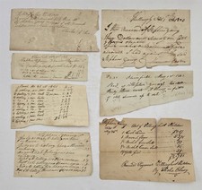 1830 antique STEPHEN YOUNG plainfield vt RECEIPTS farrier blacksmith sterling ct picture