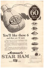 1925 Armour's Star Ham Vintage Print Ad Some Of The 60 Ways To Serve picture