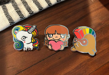 Pinny Arcade/Penny Arcade Pin Enfu Rainbow Love Complete Set picture