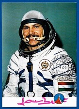 Bertalan Farkas First Hungarian cosmonaut signed postcard picture