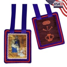 Scapulars Catholic,Purple Scapular of Benediction and Protection, Escapulario... picture