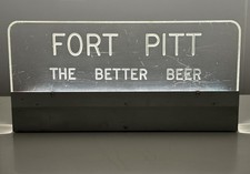 VTG 1950s Fort Pitt Beer Etched Acrylic Lighted Sign The Better Beer 18” *Read picture