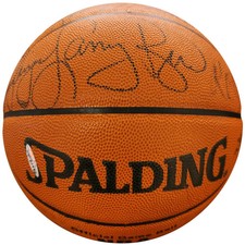 Boston Celtics 1985-86 Team Autographed NBA Spalding Basketball - Upper Deck picture
