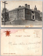School Building Warren RI Postcard picture
