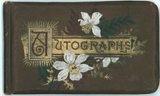 1884 Victorian Autograph Book Alice White Loudonville Knox Ohio Ashland Poem Art picture